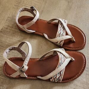 TOMS - Sandal flip-flop, Lexie desert taupe, size 6.5